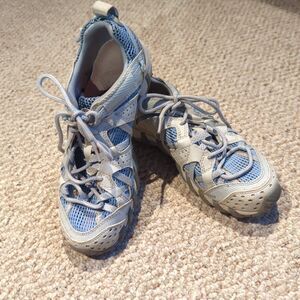 Merrell Continuum Hiking Shoes Womens 6 Blue Gray Vibram Trail Outdoor